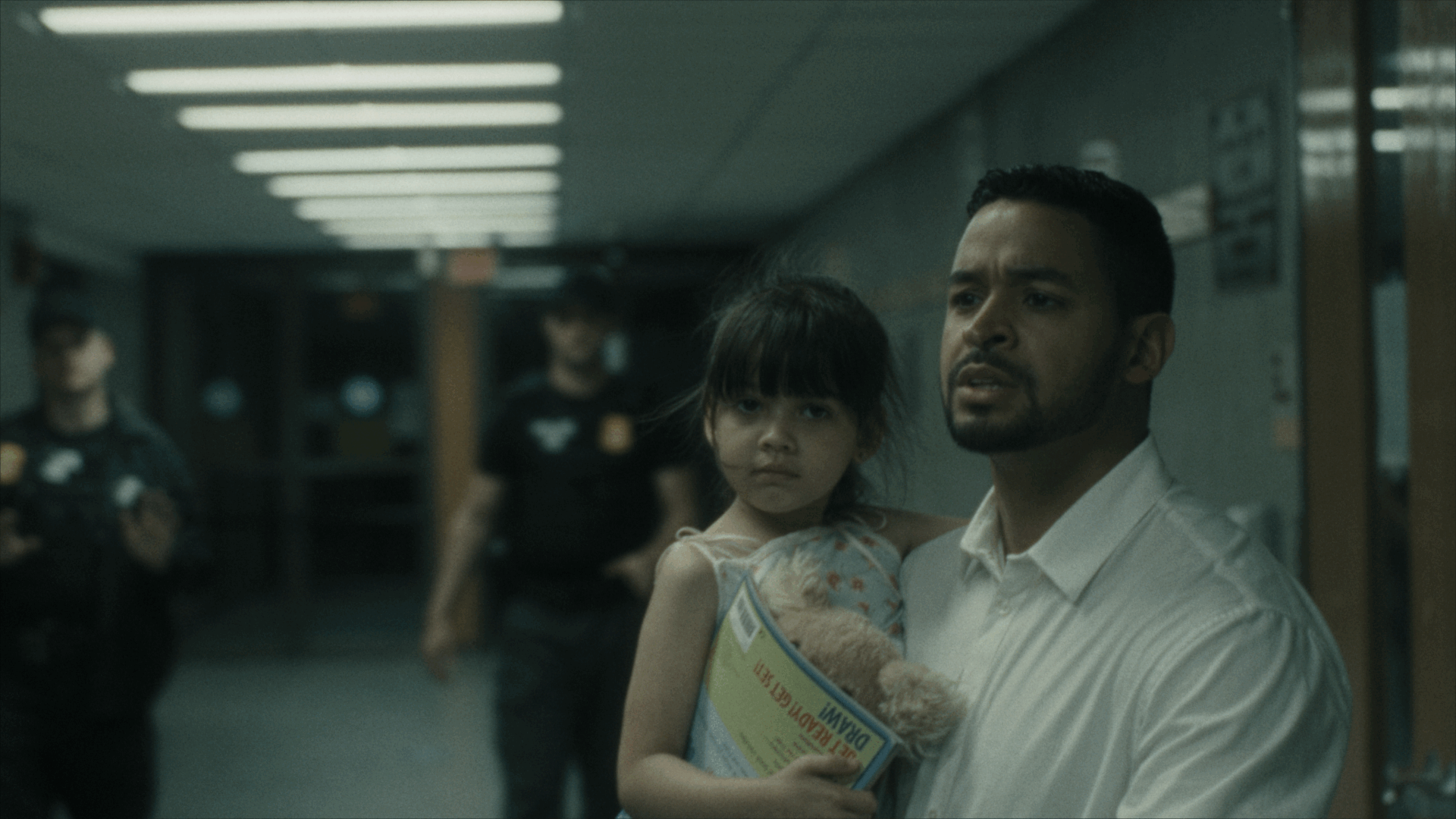 FATHER AND DAUGHTER AT IMMIGRATION